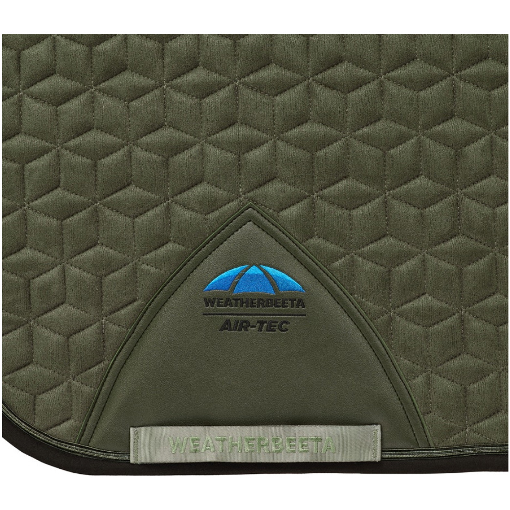 2026 WeatherBeeta Suede Elite Air-Tec Jump Shaped Saddle Pad 1030347 - Olive